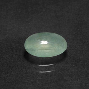 1.68 ct Green Jadeite Gemstone, Jadeite Gem in Oval Cabochon Shape for Sale.