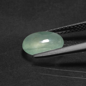 Jadeite Gemstone in 8.9 x 6.2 mm Size for Sale, Jadeite Stone in Green Color