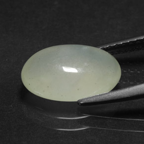 Jadeite Gemstone in 11.6 x 7.1 mm Size for Sale, Jadeite Stone in Green Color