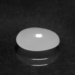 2.02 ct White Jadeite Gemstone, Jadeite Gem in Oval Cabochon Shape for Sale.