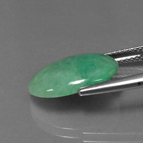 Jadeite Gemstone in 15.2 x 10.9 mm Size for Sale, Jadeite Stone in Green Color