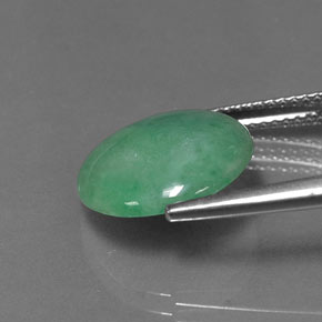 Jadeite Gemstone in 13 mm (calibrated) Size for Sale, Jadeite Stone in Green Color