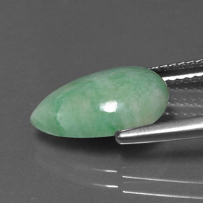 Jadeite Gemstone in 13 x 9 mm (calibrated) Size for Sale, Jadeite Stone in Green Color