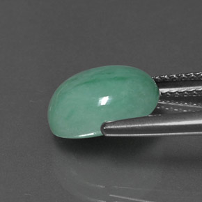 Jadeite Gemstone in 11 x 9 mm (calibrated) Size for Sale, Jadeite Stone in Green Color