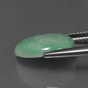 Jadeite Gemstone in 14 x 10 mm (calibrated) Size for Sale, Jadeite Stone in Green Color
