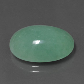 11.52 ct Green Jadeite Stone, Natural Jadeite in Oval Cabochon Shape for Sale