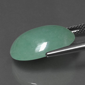 Jadeite Gemstone in 18 x 13 mm (calibrated) Size for Sale, Jadeite Stone in Green Color