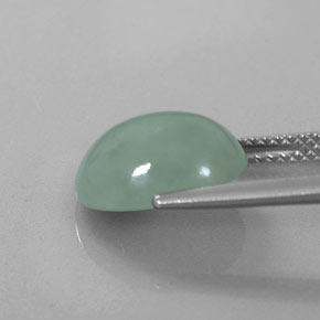 Jadeite Gemstone in 12 x 10 mm (calibrated) Size for Sale, Jadeite Stone in Green Color