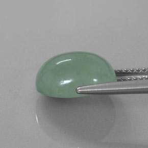 Jadeite Gemstone in 12 x 10 mm (calibrated) Size for Sale, Jadeite Stone in Green Color