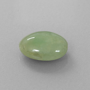 2.78 ct Green Jadeite Stone, Natural Jadeite in Oval Cabochon Shape for Sale