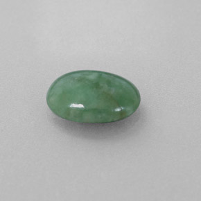 1.90 ct Green Jadeite Stone, Natural Jadeite in Oval Cabochon Shape for Sale