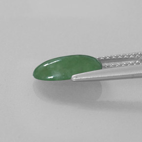 Jadeite Gemstone in 10 x 6.1 mm Size for Sale, Jadeite Stone in Green Color