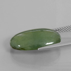 Jadeite Gemstone in 18.1 x 11.6 mm Size for Sale, Jadeite Stone in Green Color