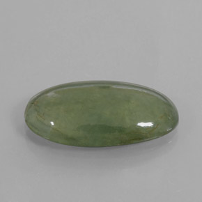 8.64 ct Green Jadeite Stone, Natural Jadeite in Oval Cabochon Shape for Sale