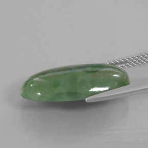 Jadeite Gemstone in 19 x 11 mm Size for Sale, Jadeite Stone in Green Color