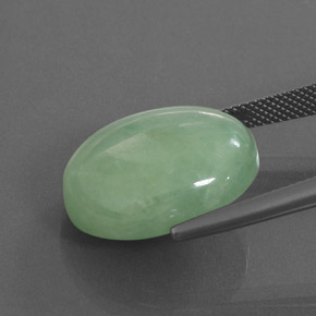 Jadeite Gemstone in 19.4 x 15.8 mm Size for Sale, Jadeite Stone in Green Color
