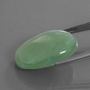 Jadeite Gemstone in 22 x 14.9 mm Size for Sale, Jadeite Stone in Green Color