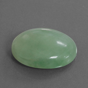 27.45 ct Green Jadeite Stone, Natural Jadeite in Oval Cabochon Shape for Sale