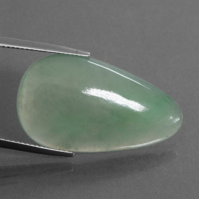 21.30 ct Green Jadeite Stone, Natural Jadeite in Fancy Cabochon Shape for Sale