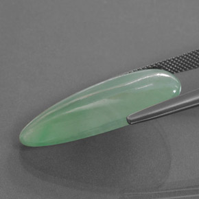 Jadeite Gemstone in 30.5 x 17.4 mm Size for Sale, Jadeite Stone in Green Color