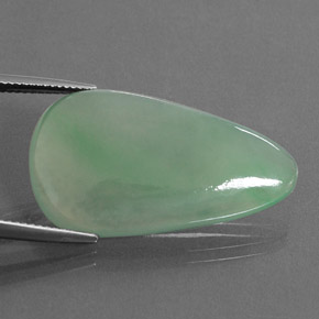 25.32 ct Green Jadeite Stone, Natural Jadeite in Fancy Cabochon Shape for Sale