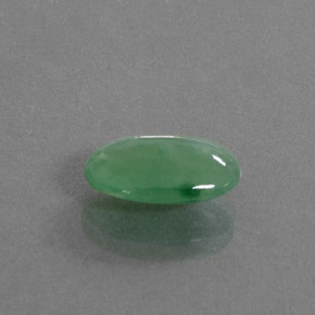 4.58 ct Green Jadeite Stone, Natural Jadeite in Oval Cabochon Shape for Sale