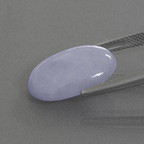 Jadeite Gemstone in 18.3 x 11.4 mm Size for Sale, Jadeite Stone in Lavender Color