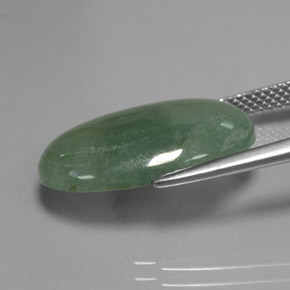 Jadeite Gemstone in 19.6 x 13.6 mm Size for Sale, Jadeite Stone in Green Color