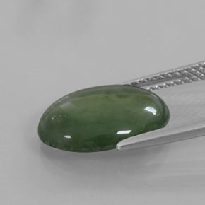 Jadeite Gemstone in 13.6 x 10.8 mm Size for Sale, Jadeite Stone in Green Color
