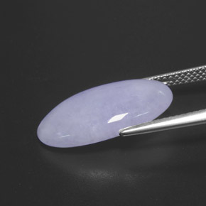 Jadeite Gemstone in 19.4 x 11.3 mm Size for Sale, Jadeite Stone in Lavender Color