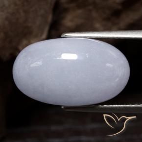 9.97 ct Violet Jadeite Stone, Natural Jadeite in Oval Cabochon Shape for Sale