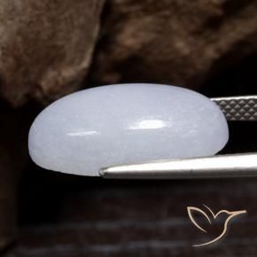 Jadeite Gemstone in 17.8 x 10.4 mm Size for Sale, Jadeite Stone in Light Violet Color