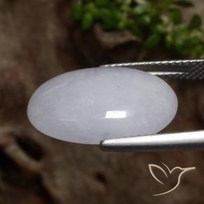 Jadeite Gemstone in 18 x 13 mm (calibrated) Size for Sale, Jadeite Stone in Gray Color