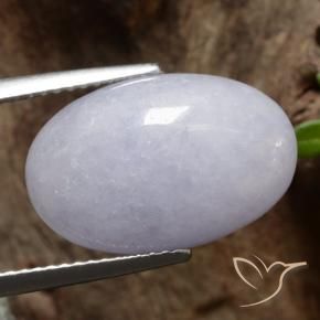 9.31 ct Gray Jadeite Stone, Natural Jadeite in Oval Cabochon Shape for Sale