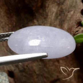 Jadeite Gemstone in 17.2 x 11.1 mm Size for Sale, Jadeite Stone in Gray Color