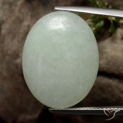 16.54ct Natural Warm Green Jadeite, Oval, Translucent