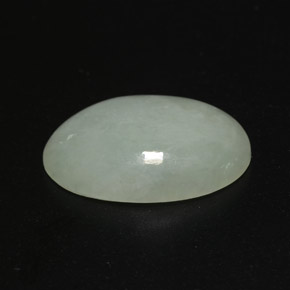 12.59 ct Green Jadeite Stone, Natural Jadeite in Oval Cabochon Shape for Sale