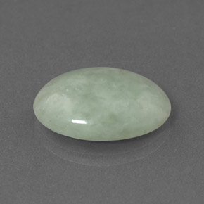 8.88 ct Green Jadeite Stone, Natural Jadeite in Oval Cabochon Shape for Sale