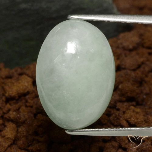 10.19 ct Green Jadeite, 16.7 x 12.4 mm Oval Cut From Myanmar, Photo A