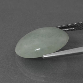 Jadeite Gemstone in 16 x 12 mm (calibrated) Size for Sale, Jadeite Stone in Pastel Green Color
