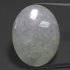 35.15 ct Blue Jadeite Gemstone, Jadeite Gem in Oval Cabochon Shape for Sale.