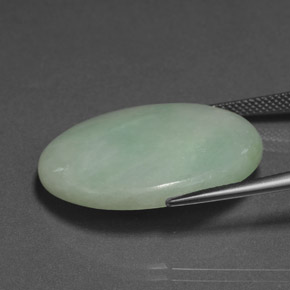 Jadeite Gemstone in 27.9 x 21.7 mm Size for Sale, Jadeite Stone in Pastel Green Color