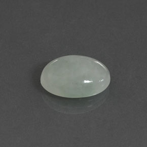 10.25 ct Green Jadeite Stone, Natural Jadeite in Oval Cabochon Shape for Sale