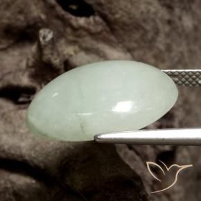 Jadeite Gemstone in 18.4 x 14.1 mm Size for Sale, Jadeite Stone in Medium Green Color