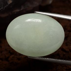10.13 ct Green Jadeite Stone, Natural Jadeite in Oval Cabochon Shape for Sale