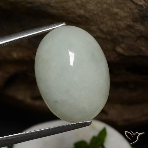 11.67ct Natural Medium Green Jadeite, Oval, Translucent