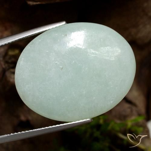39.20 ct Green Jadeite Stone, Natural Jadeite in Oval Cabochon Shape for Sale