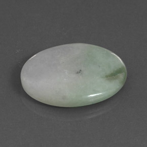 34.38 ct Green Jadeite Stone, Natural Jadeite in Oval Cabochon Shape for Sale