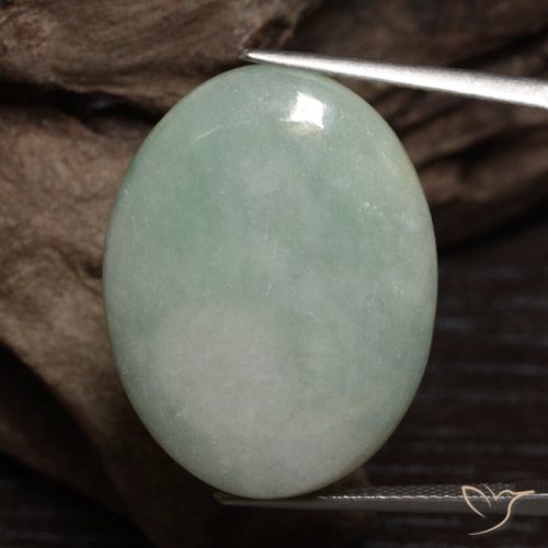 27,5 x 21mm Giadeite verde Ovale cabochon dal Myanmar, peso di 41,15 ct, pietra preziosa naturale non trattati in purezza Opaque, Giadeite 1pz - il colore è Verde medio, durezza Mohs di 6 - 6,5, Photo A