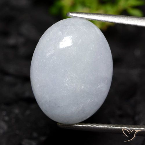 9.58 ct Gray Jadeite, 16.4 x 12.5 mm Oval Cut From Myanmar, Photo A